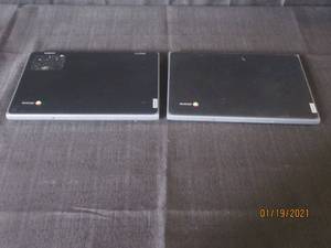 lot 193 image: 2 LENOVO CHROME BOOKS NO POWER CORDS