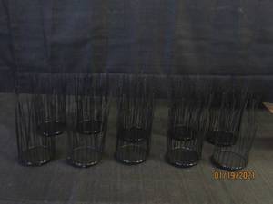 lot 228 image: 10 WIRE DCOR CANDLE HOLDERS 8TALL