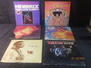 lot 4 image: JIMI HENDRIX COLLECTION 6 ALBUMS 2 ARE DOUBLE ALBUMS TOTAL OF 8