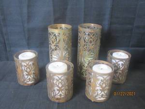 lot 261 image: TOTAL OF 6 CANDLE VOTIVE HOLDERS&nbsp