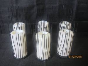 lot 264 image: TOTAL OF 6 WIRE CANDLE HOLDERS&nbsp 8 &amp 10&nbsp TALL