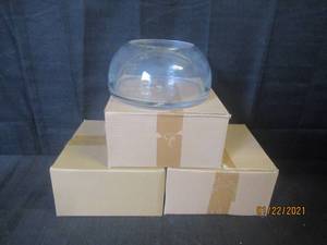 lot 296 image: TOTAL OF 3 CYS EXCEL HAND BLOWN GLASSWARE BOWLS&nbsp GCU105