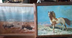 lot 70 image: Vintage June Whitaker Framed Prints 2 Pc. 18x22. Colors are Beautiful