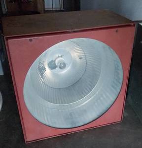 lot 108 image: Large Commercial Light In Metal Casing(came from an old Supermarket Parking Lot.)