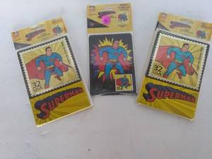 lot 32 image: Superman StampsNotecards, in packaging. 3 Pc