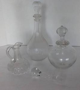 lot 138 image: Clear Glass Decanters, Art Glass, and More