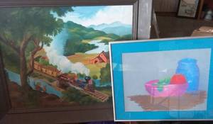 lot 73 image: 2 Tuscan Style Paintings