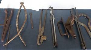 lot 28 image: Vintage Tools, Tongs, and Canning Tools