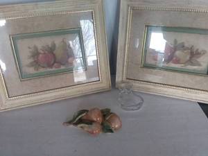 lot 174 image: Pear Dcor and Beautiful Framed Artwork