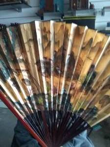 lot 243 image: Very Large Asian Fan, Over 50 wide