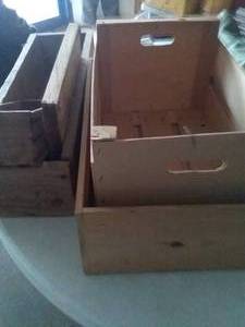 lot 244 image: 5 Various Crates and Wood Boxes