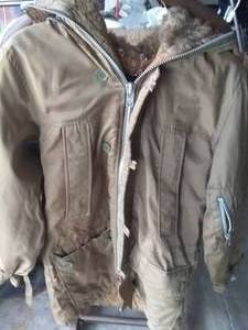 lot 282 image: Mens Denim Sean Jean Jacket(XL), and small Vintage Parka
