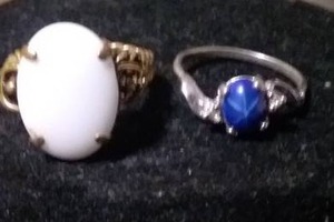 lot 265 image: Vintage Germany Ring and Star Sapphire Ring that is 14K Plated