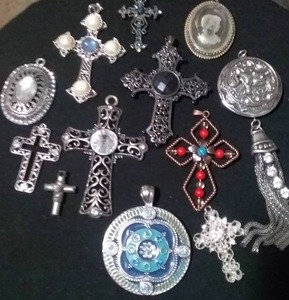 lot 255 image: Assortment of Cross Pendants and More