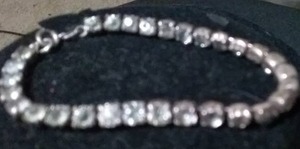 lot 266 image: Sterling Silver Tennis Bracelet