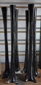 lot 1 image: LOT OF 6 EIFFEL TOWER GLASS VASES IN STYLECOLORCONDITION SHOWN. EACH 23.75 HIGH. (YOUR BID X 6)