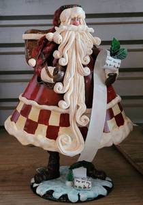 lot 24 image: ST. NICK METAL DECOR IN STYLECOLORCONDITION SHOWN. 16 H x 13 W.