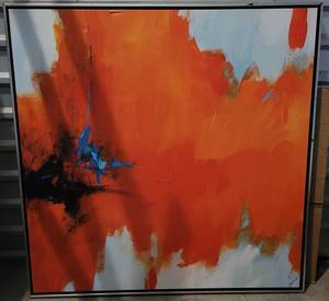 lot 31 image: LARGE SIZE CANVAS PRINT IN STYLECOLORCONDITION SHOWN. APPROX. 49.5 W x 49.5 H.