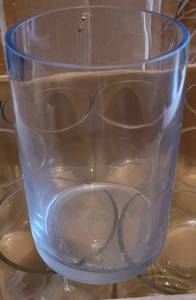 lot 40 image: LOT OF 11 CLEAR GLASS CYLINDER VASES IN STYLECOLORCONDITION SHOWN. EACH APPROX. 6 H x 4 DIA. (YOUR BID X 11)