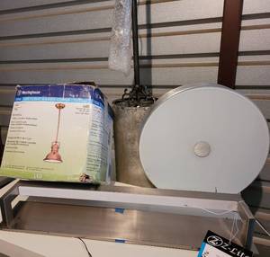 lot 53 image: LOT OF 4 LIGHT FIXTURES IN STYLESCOLORCONDITION SHOWN. (YOUR BID X 4)