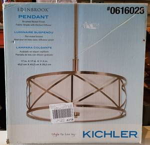 lot 72 image: KICHLER PENDANDT-STYLE LIGHT FIXTURE #0616028 IN BOX AS SHOWN.