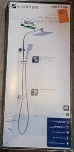 lot 73 image: GLACIER BAY HANDHELD SHOWER AND SHOWER HEAD #1002 774 598 IN BOX AS SHOWN.