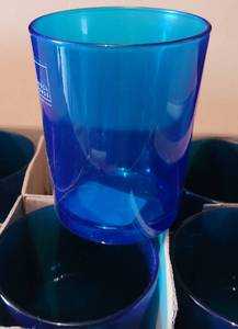 lot 94 image: LOT OF 12 BORMIOLI ROCCO BODEGA 14.75OZ BLUE TUMBLERS IN BOXES AS SHOWN. (YOUR BID X 12)