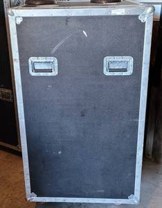 lot 101 image: LARGE SIZE STORAGE  EQUIPMENT CASE WITH ROLLERS AS SHOWN. APPROX. 30 W x 32 D x 56 H.