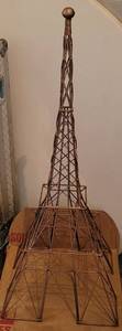 lot 110 image: DECORATIVE METAL ACCENT EIFFEL TOWER AS SHOWN. APPROX. 17 W x 17 D x 42 H.