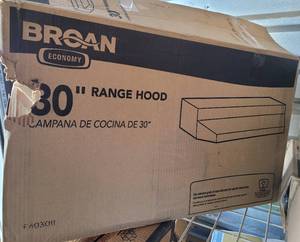 lot 172 image: BROAN 30 RANGE HOOD IN BOX AS SHOWN.