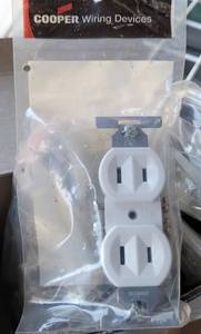 lot 184 image: LOT OF 10 COOPER DUPLEX RECEPTACLES IN UNOPENED PACKAGES AS SHOWN. (YOUR BID X 10)