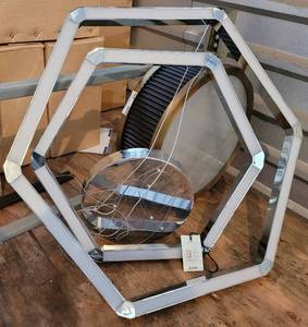 lot 217 image: HEXAGONAL TIERED LIGHT FIXTURE IN STYLECOLORCONDITION SHOWN.