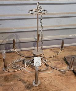 lot 218 image: 6-LIGHT CHANDELIER WITH TAG IN STYLECOLORCONDITION SHOWN.