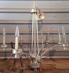 lot 220 image: 6-LIGHT CHANDELIER IN STYLECOLORCONDITION SHOWN.