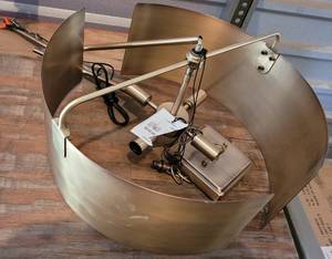 lot 221 image: 4-LIGHT PENDANT FIXTURE IN STYLECOLORCONDITION SHOWN. APPROX. 17 DIA.