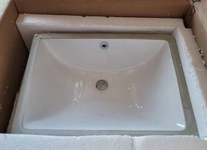 lot 237 image: FRIHO CERAMIC VESSEL VANITY SINK MODEL BLK003S IN BOX AS SHOWN.