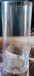 lot 261 image: LOT OF 6 CLEAR GLASS CYLINDER VASES IN STYLECOLORCONDITION SHOWN. (YOUR BID X 6)