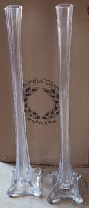 lot 267 image: LOT OF 6 EIFFEL TOWER GLASS VASES IN STYLECOLORCONDITION SHOWN. EACH APPROX. 24 H. (YOUR BID X 6)