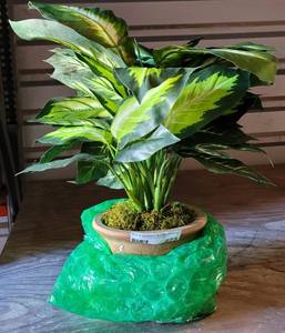 lot 273 image: ARTIFICIAL PLANT WITH VASE AS SHOWN. APPEARS TO BE IN NEW CONDITION.