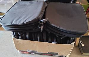 lot 285 image: LOT OF 32 BLACK CUSHIONS FOR CHAIRS IN STYLECOLORCONDITION SHOWN. (YOUR BID X 32)