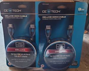 lot 292 image: LOT OF 2 NEW IN PACKAGES CEOTECH 9FT. DELUXE HDMI CABLE AS SHOWN. (YOUR BID X 2)