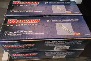 lot 323 image: LOT OF 4 NEW IN BOXES WESTWARD 9 LOCKING WELDING CLAMPS 2HMV2 AS SHOWN. (YOUR BID X 4)