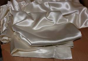 lot 329 image: LOT OF 36 CHAIR COVERS IN STYLECOLORCONDITION SHOWN. (YOUR BID X 36)