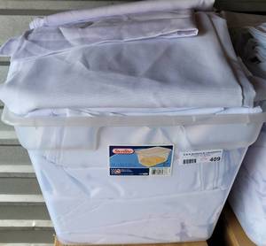 lot 409 image: LOT OF 36 CHAIR COVERS IN STYLECOLORCONDITION SHOWN. (YOUR BID X 36)