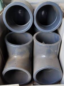 lot 416 image: LOT OF 4 PVC PIPE FITTINGS AS SHOWN. (YOUR BID X 4)