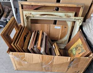 lot 439 image: BOX LOT OF ASSORTED PICTURE FRAMES IN STYLESCOLORSCONDITION SHOWN.
