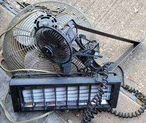 lot 497 image: DAYTON FAN, LIGHT AND MORE AS SHOWN.