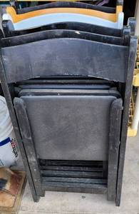 lot 512 image: LOT OF 6 FOLDING CHAIRS IN STYLESCOLORSCONDITION SHOWN. (YOUR BID X 6)