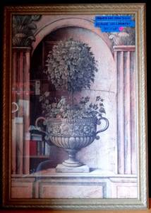 lot 3 image: INCREDIBLE ELAINE VOLLHERBST FRAMED PRINT UNDER GLASS ($$$) - MEASURES 28 X 39