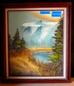 lot 4 image: Vintage Milenoir Oil Painting On Canvas - Beautiful Frame measures 25 12 x 29 12 - VALUE $$$$
